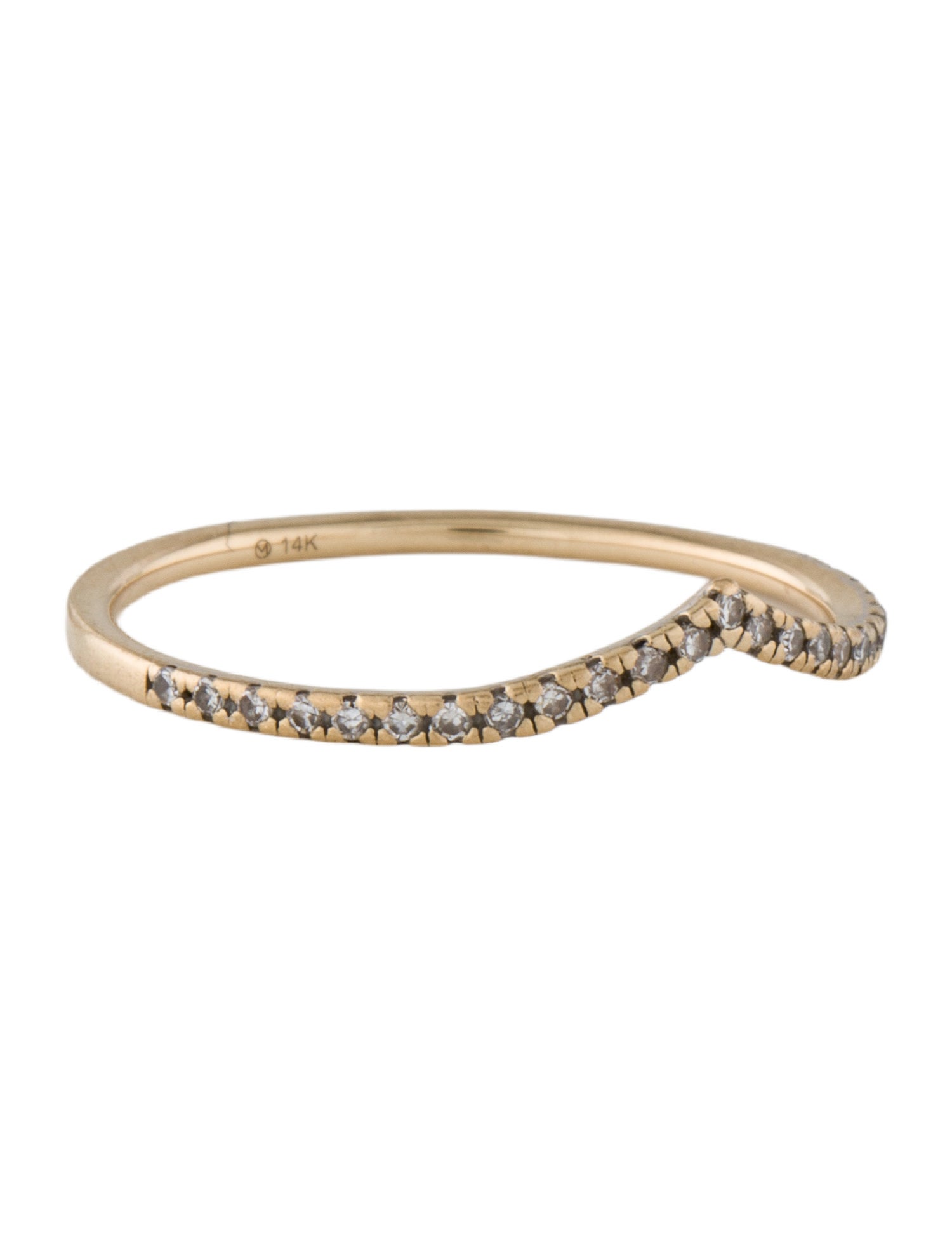Mejuri 14K Diamond Wishbone Ring