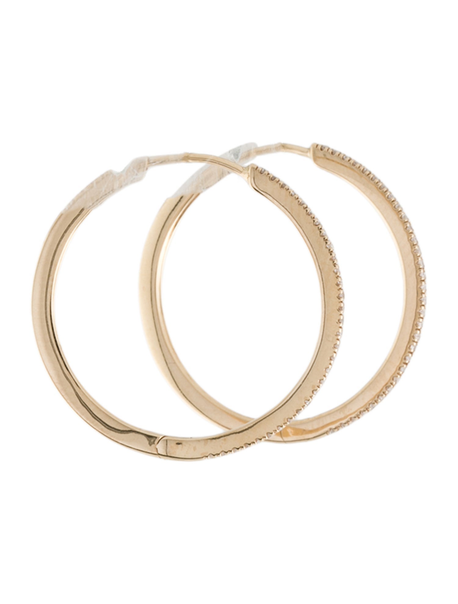 Mejuri 14K Diamond Pave Large Hoop Earrings