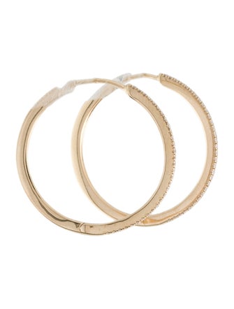 Mejuri 14K Diamond Pave Large Hoop Earrings