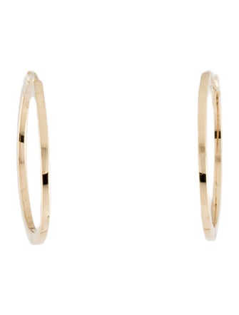 Mejuri 14K Diamond Pave Large Hoop Earrings