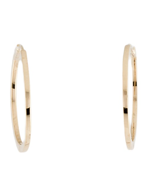 Mejuri 14K Diamond Pave Large Hoop Earrings