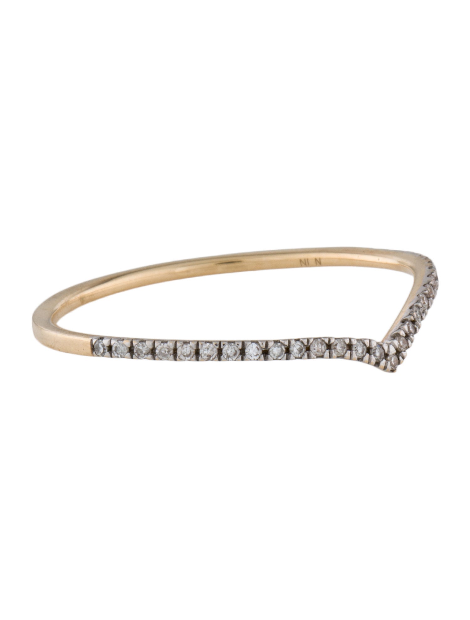Mejuri 14K Diamond Wishbone Ring