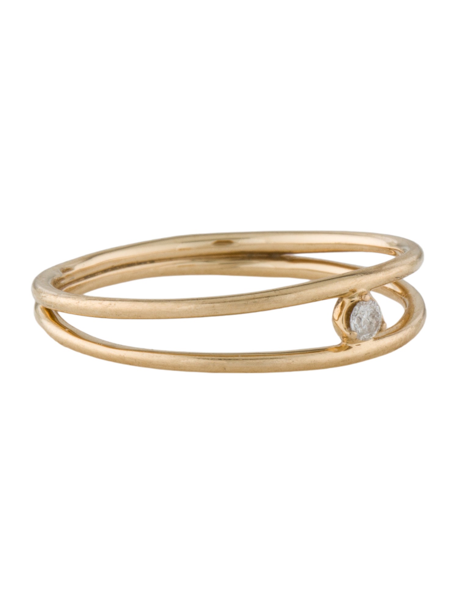 Mejuri 14K Diamond Double Stacker Ring