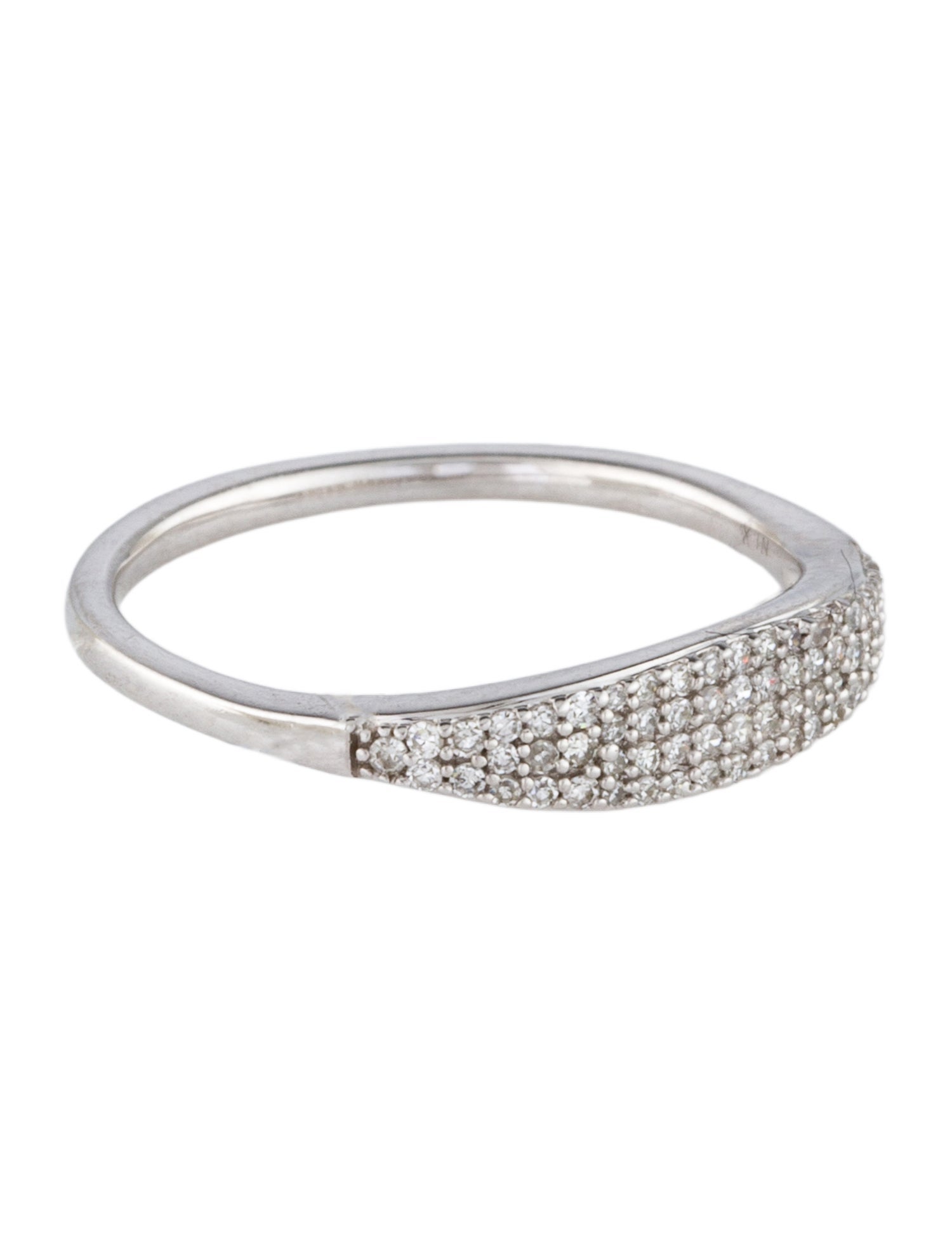 Mejuri 14K Diamond Pavé Slim Signet Ring