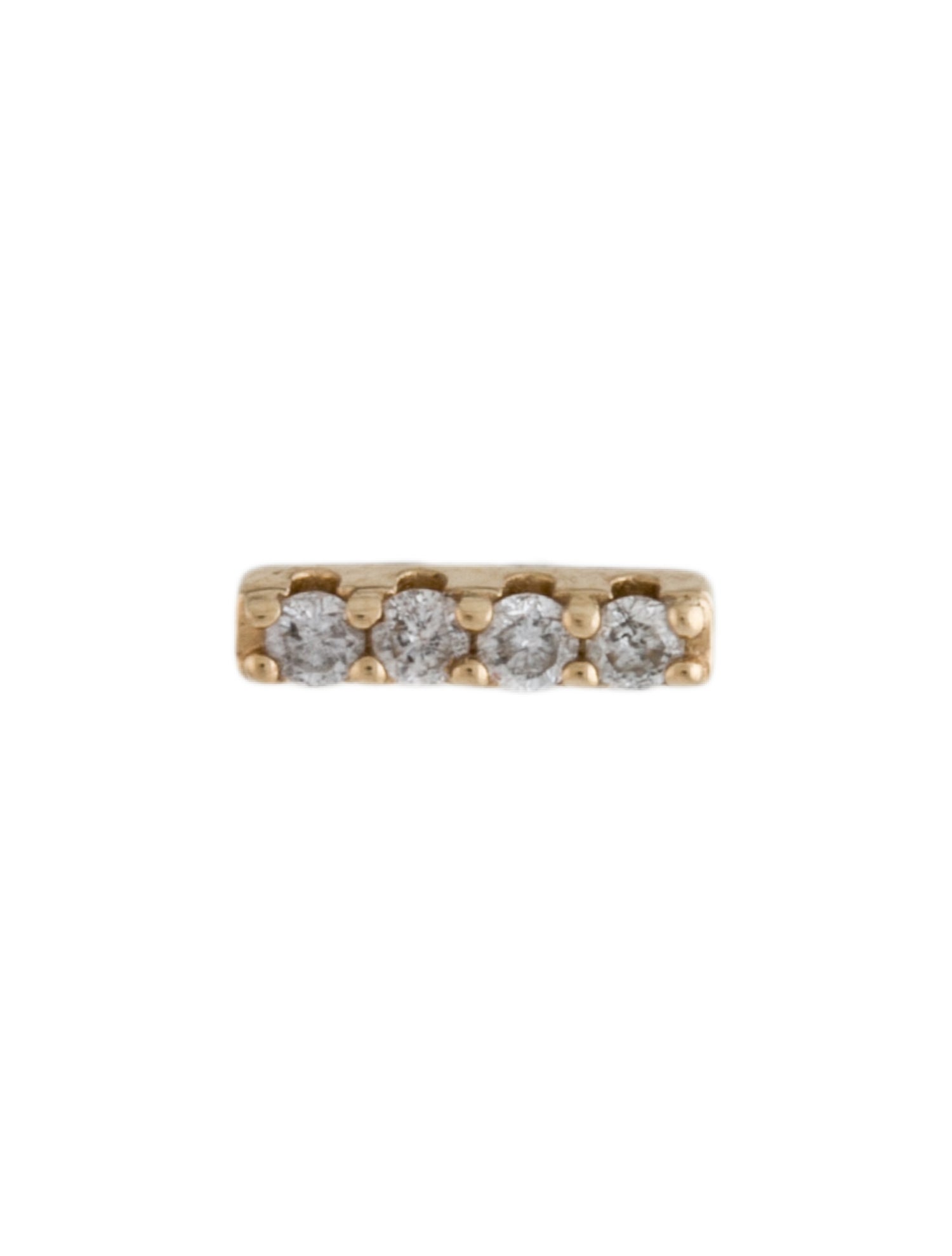Mejuri 14K Diamond Bar Single Stud Flat Back