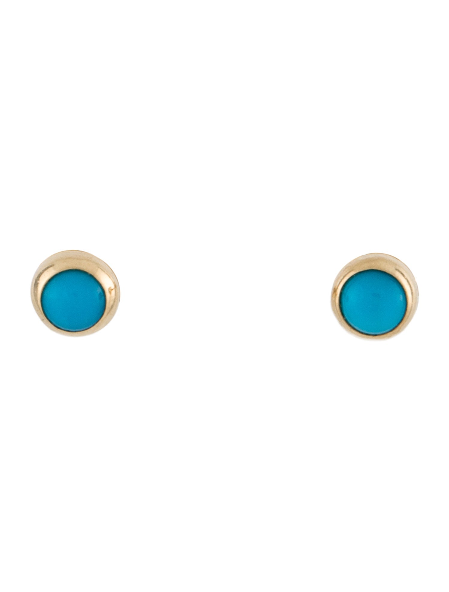Mejuri 14K Turquoise Mini Stud Earrings