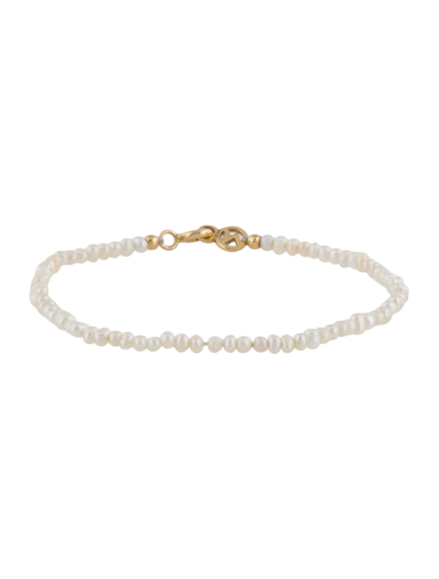 Mejuri 14K Pearl Micro Bracelet