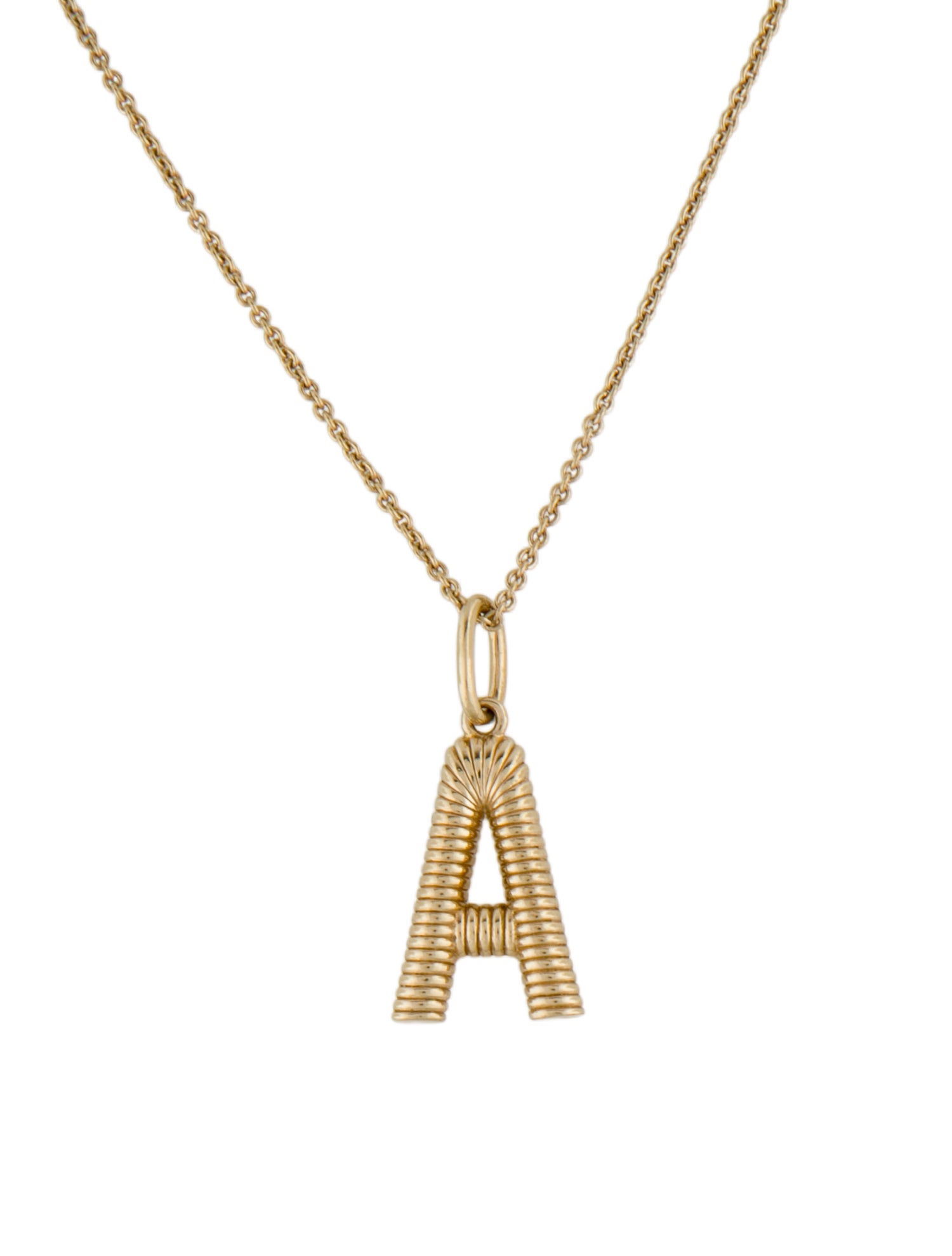 Mejuri Bold Letter 'A' Pendant Necklace