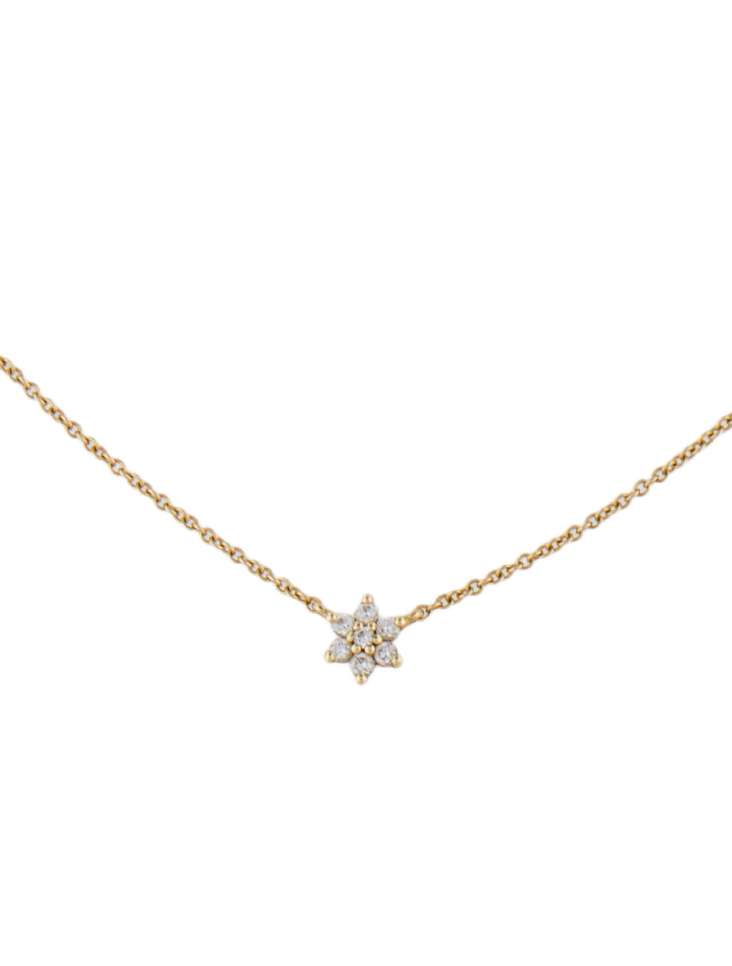 Mejuri 14K Diamond Flower Necklace