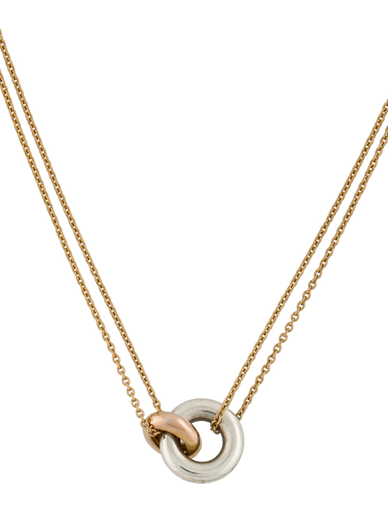 Mejuri Two-Tone Linked Pendant Necklace