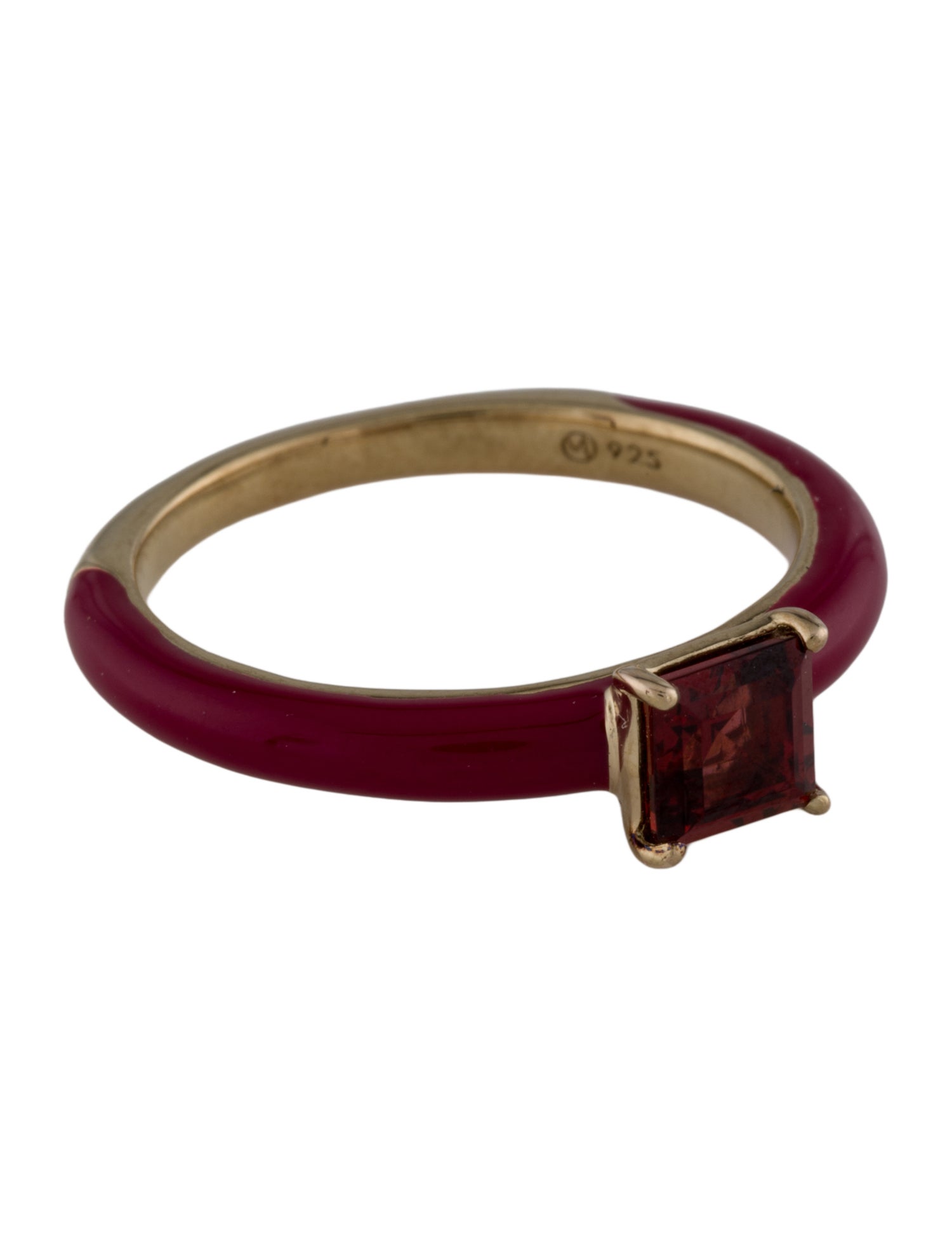 Mejuri Garnet & Enamel Ring