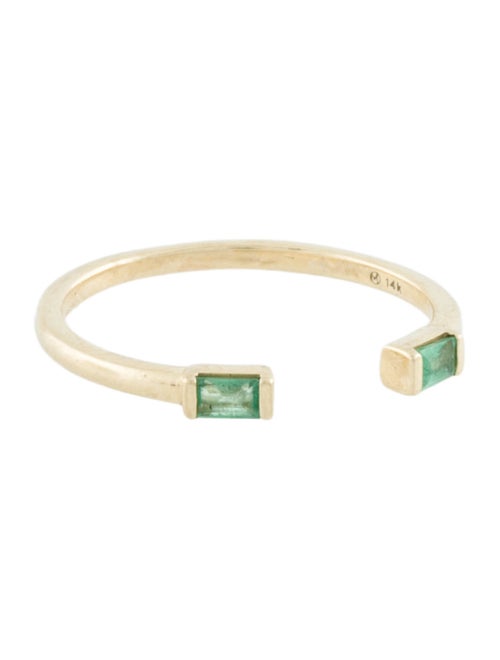 Mejuri 14K Emerald Open Ring