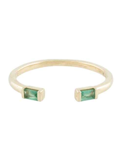 Mejuri 14K Emerald Open Ring