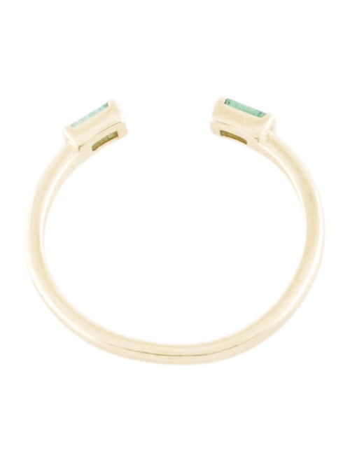 Mejuri 14K Emerald Open Ring