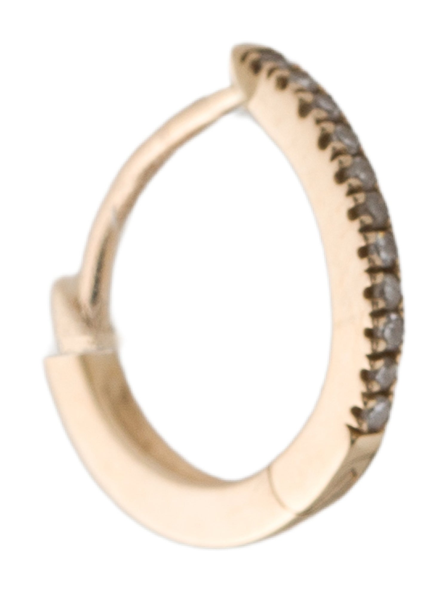 Mejuri 14K Diamond Pavé Single Huggie Earring