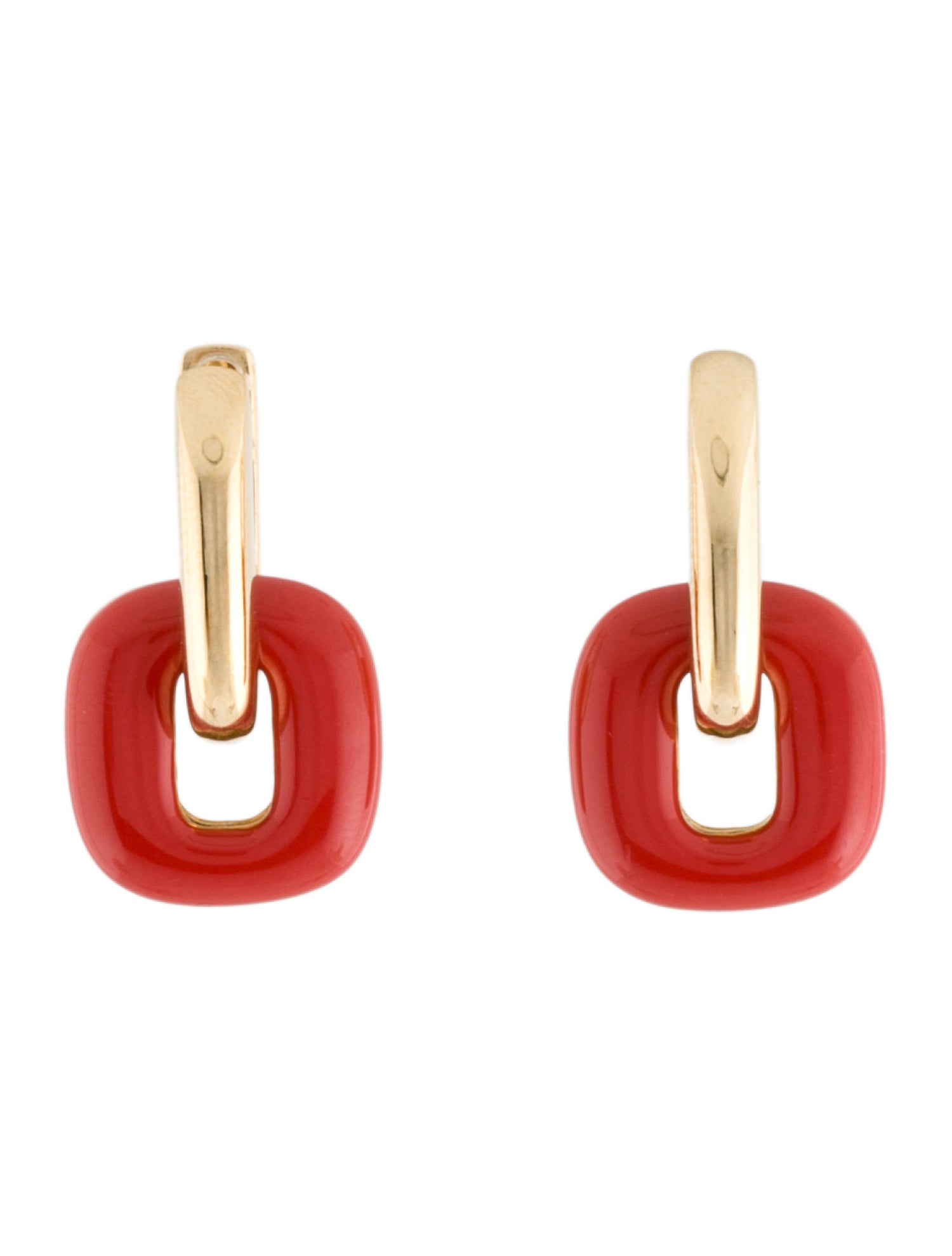 Mejuri Enamel Poppy Stevie Hoops