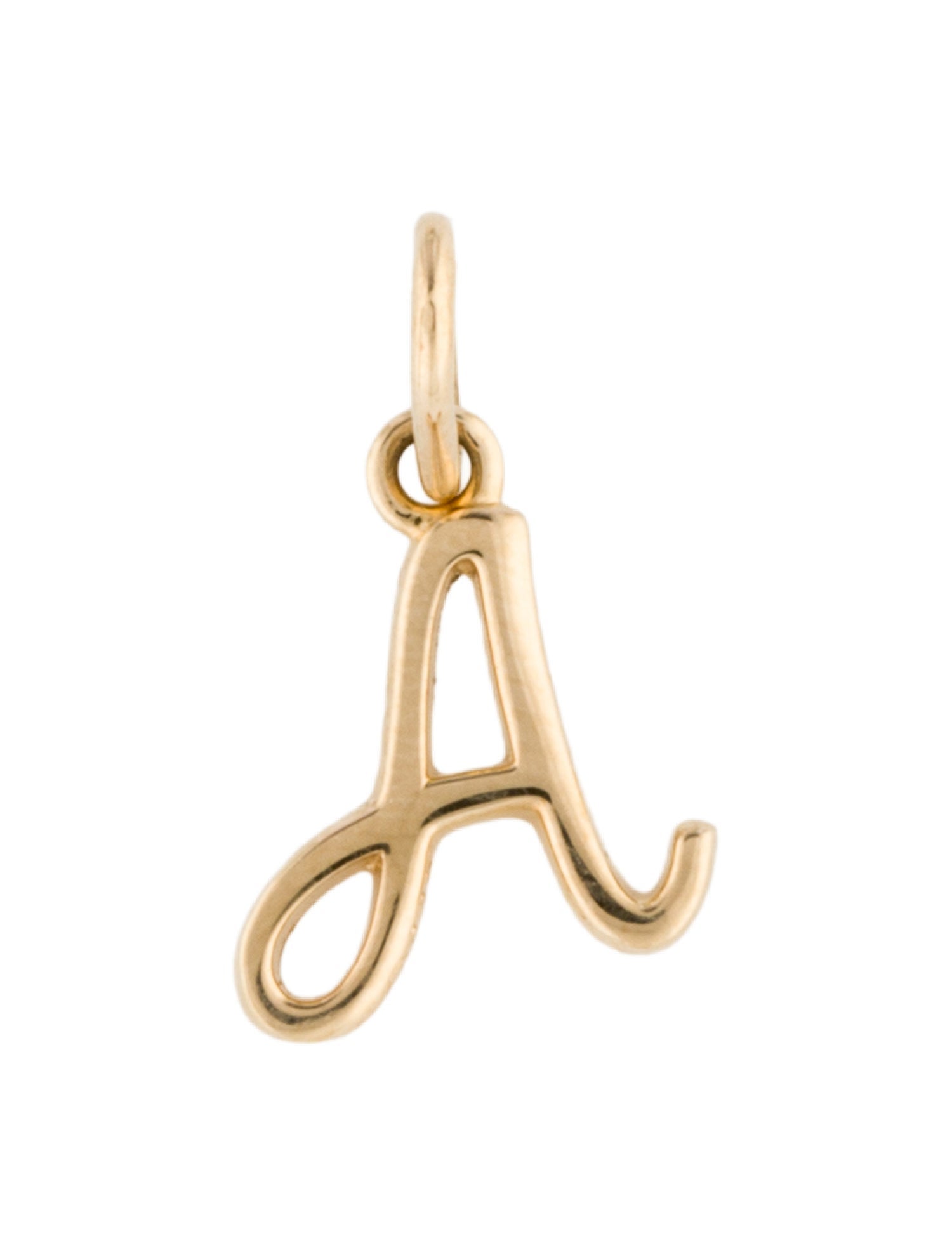 Mejuri 14K Cursive 'A' Letter Charm