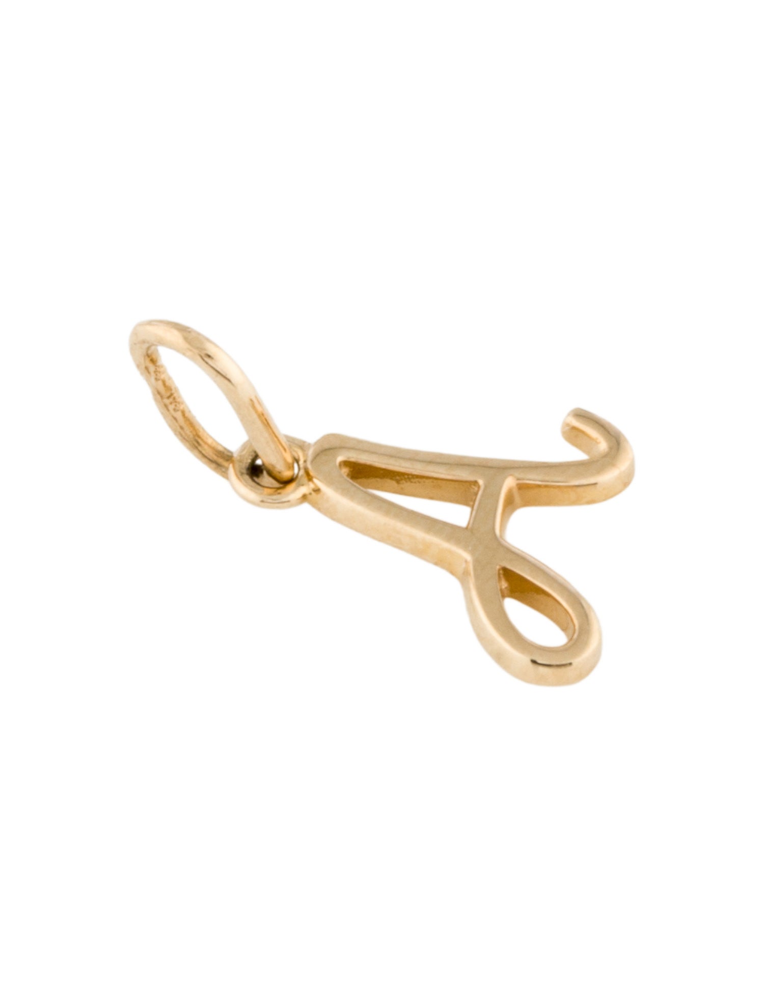 Mejuri 14K Cursive 'A' Letter Charm