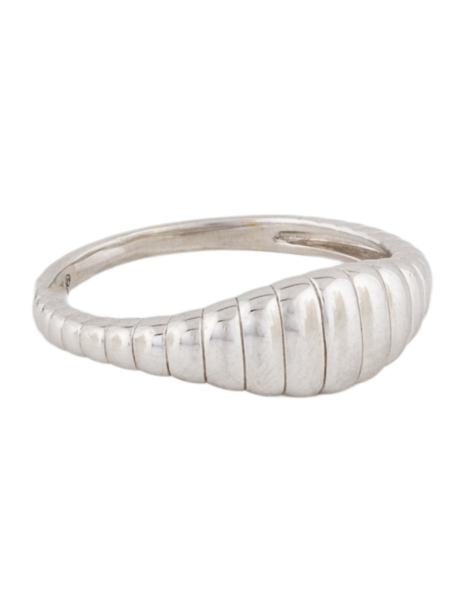 Mejuri 14K Ridged Signet Ring
