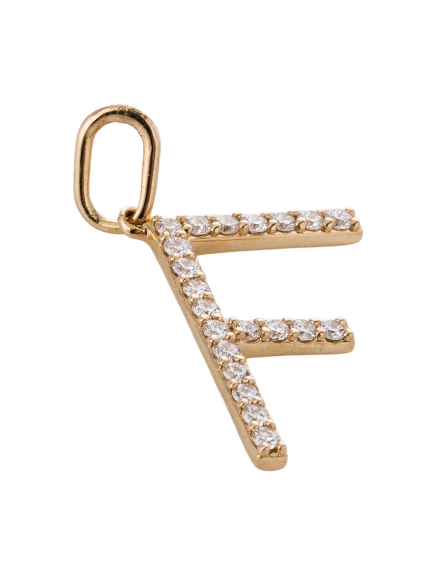 Mejuri 14K Lab-Grown Diamond Initial 'F' Pendant