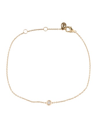 Mejuri 14K Diamond Solo Station Bracelet