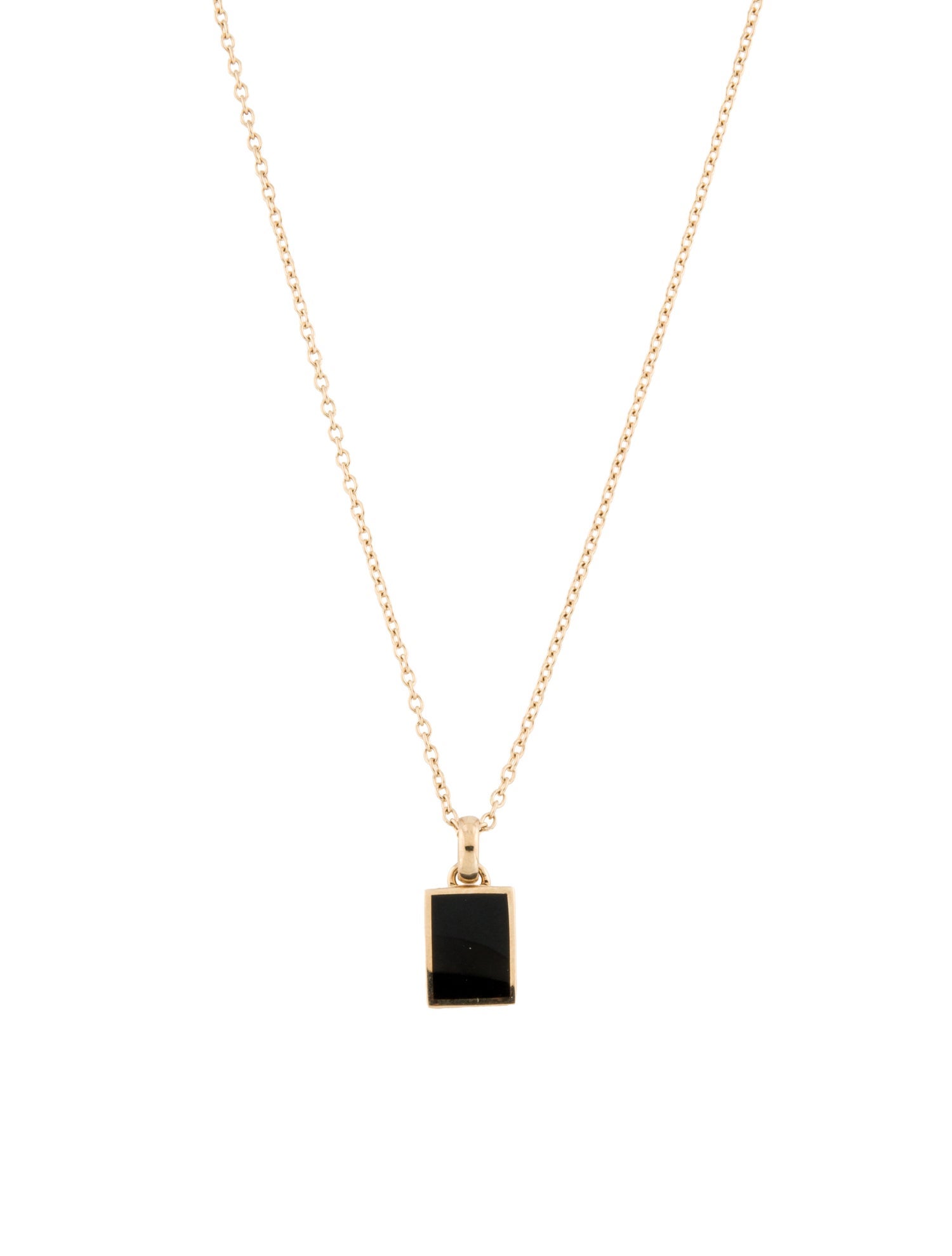 Mejuri 14K Onyx Pendant Necklace