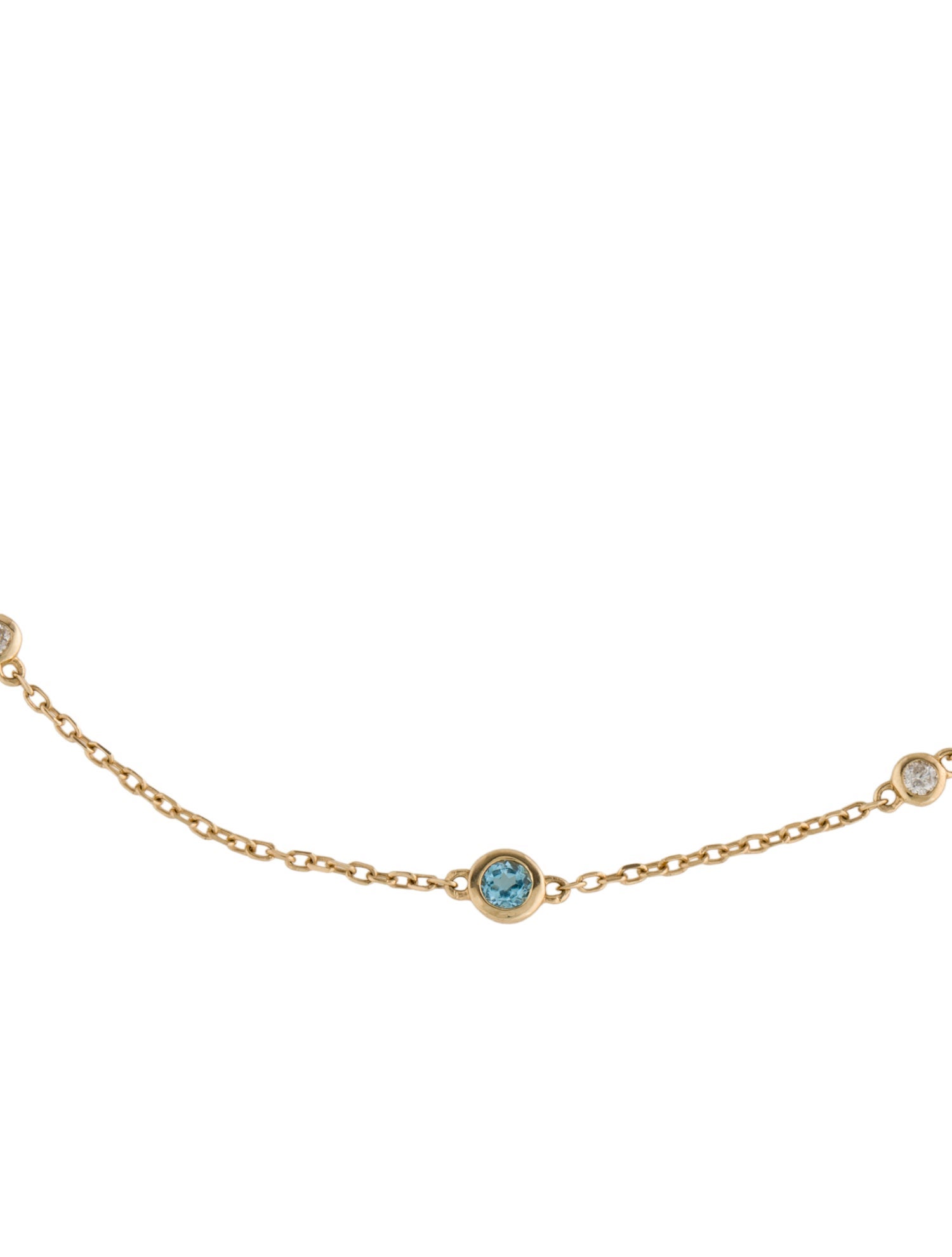 Mejuri Topaz & Diamond Station Bracelet