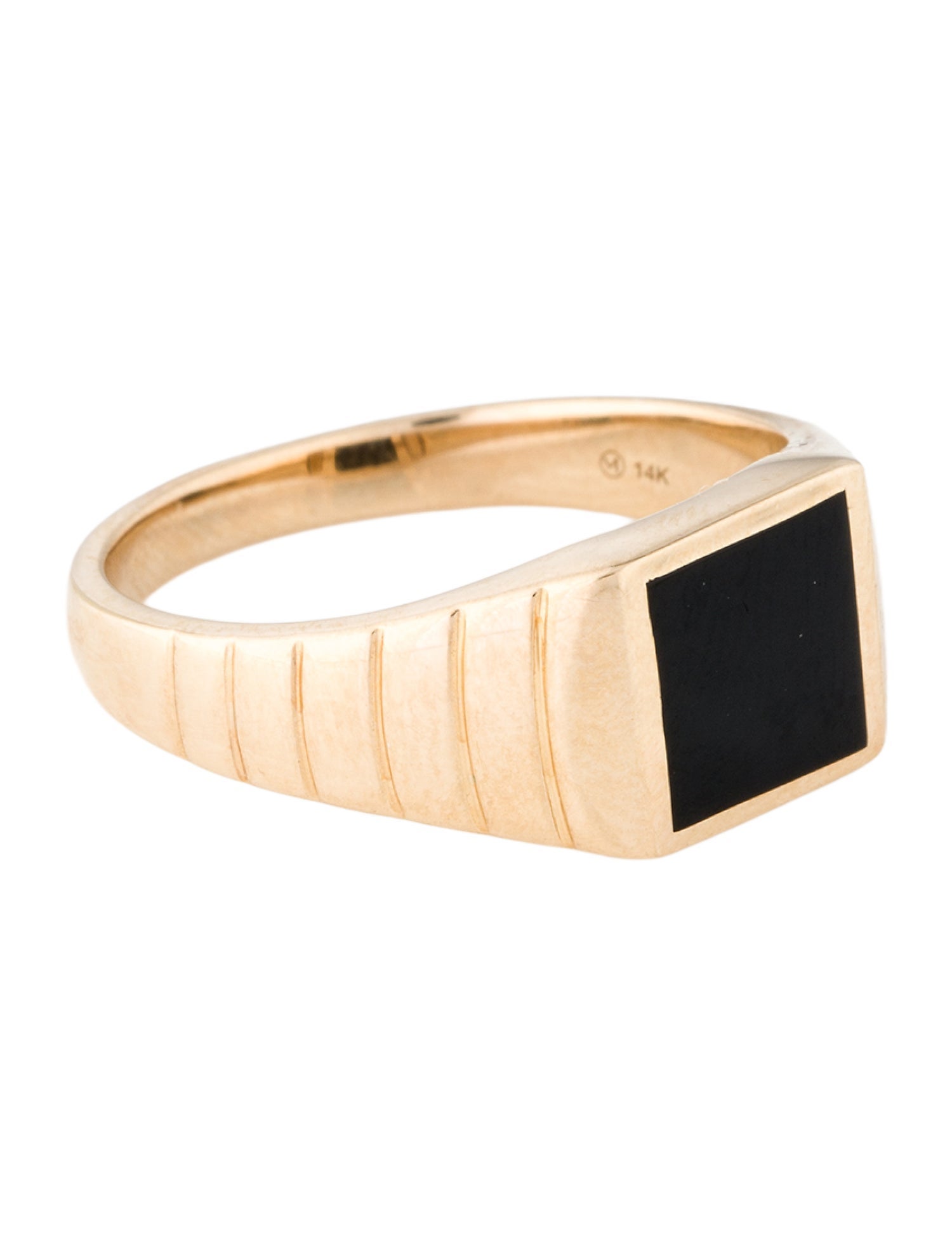 Mejuri 14K Onyx Square Signet Ring