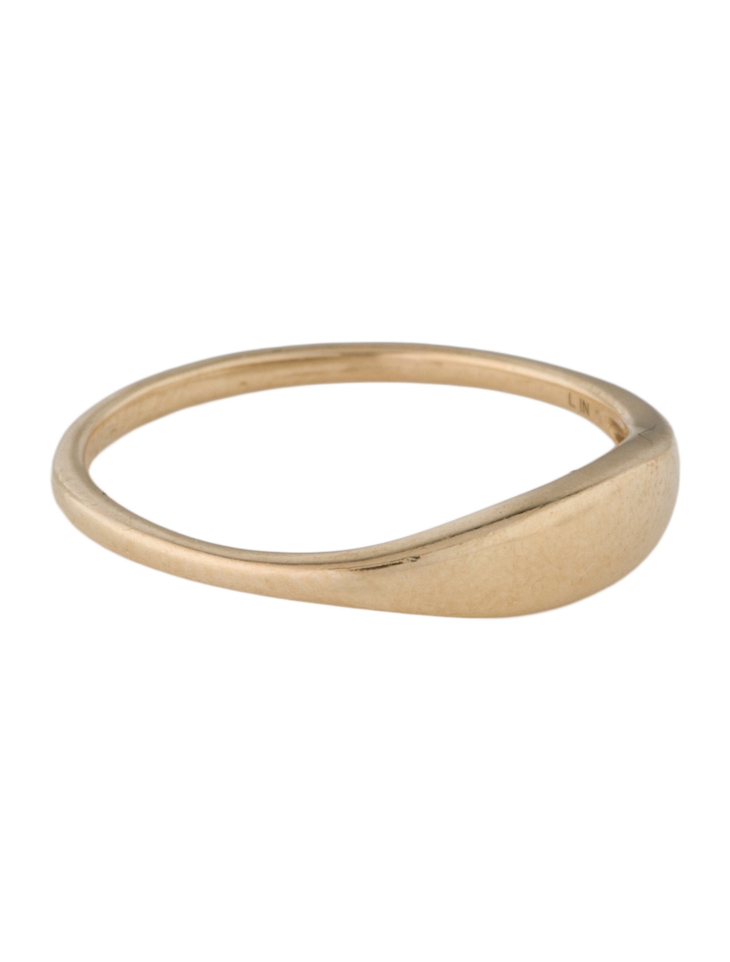 Mejuri 14K Slim Signet Ring