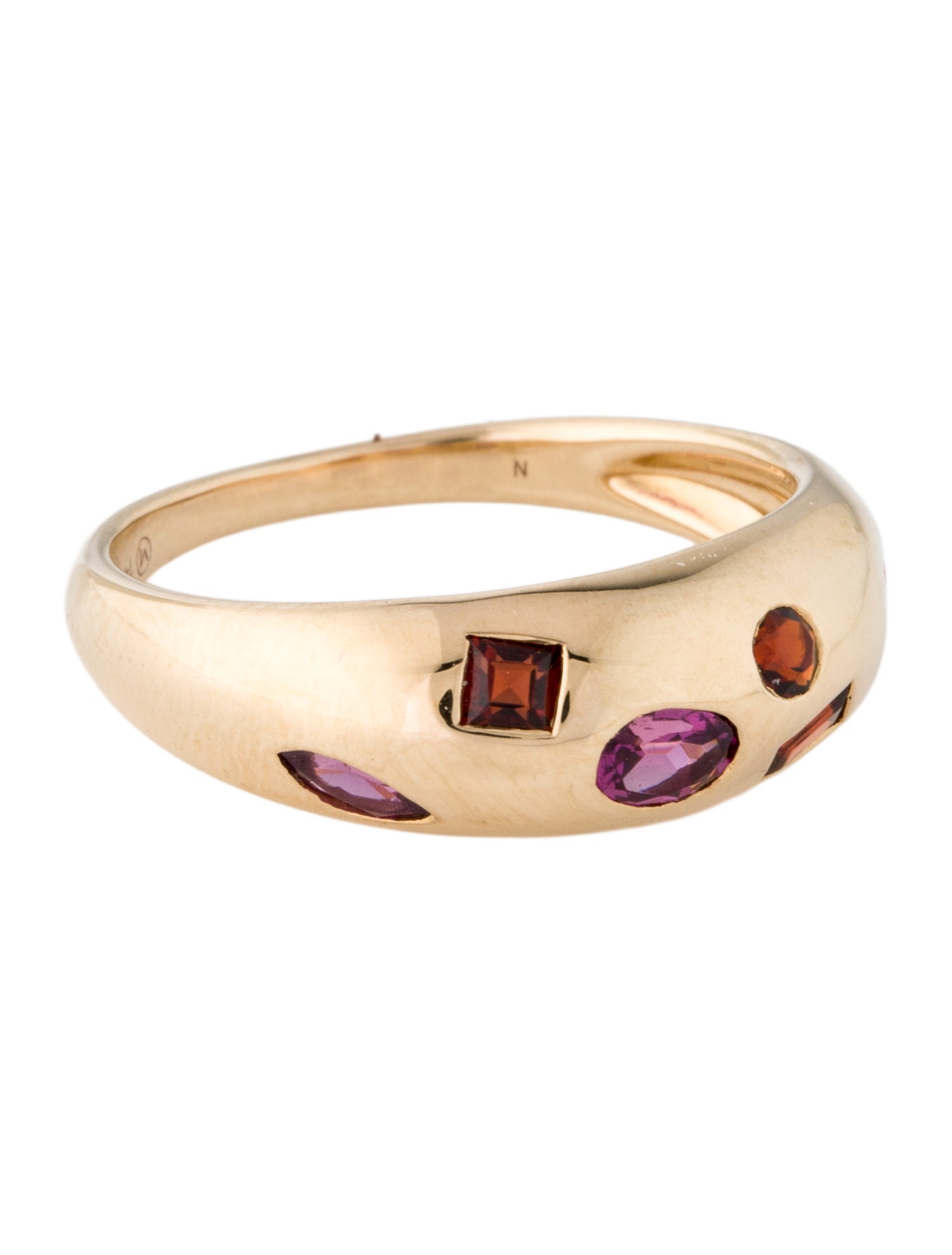 Mejuri Tourmaline & Garnet Mosaic Gemstone Dôme Ring
