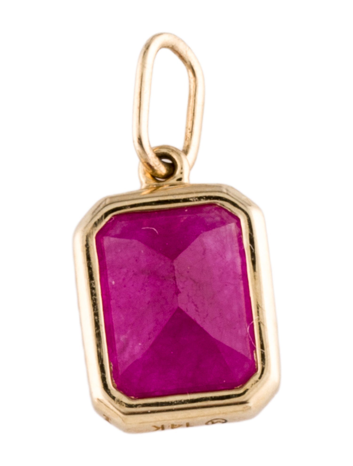 Mejuri 14K Dyed Quench Crackled Quartz Hoop Pendant