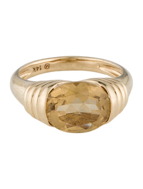 Mejuri 14K 2.05ct Honey Quartz Heirloom Ring