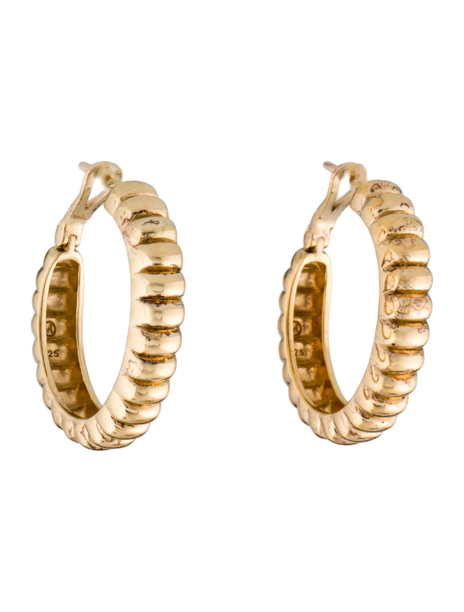 Mejuri Ridged Hoop Earrings