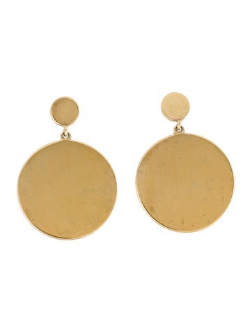 Mejuri Drop Disc Earrings