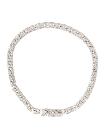 Mejuri 5.13ctw Lab-Grown Colorless Sapphire Tennis Bracelet