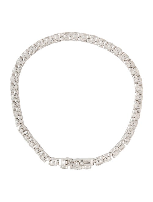 Mejuri 5.13ctw Lab-Grown Colorless Sapphire Tennis Bracelet