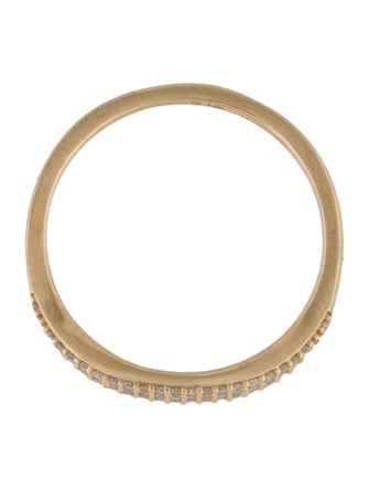 Mejuri 14K Diamond Slim Signet Ring