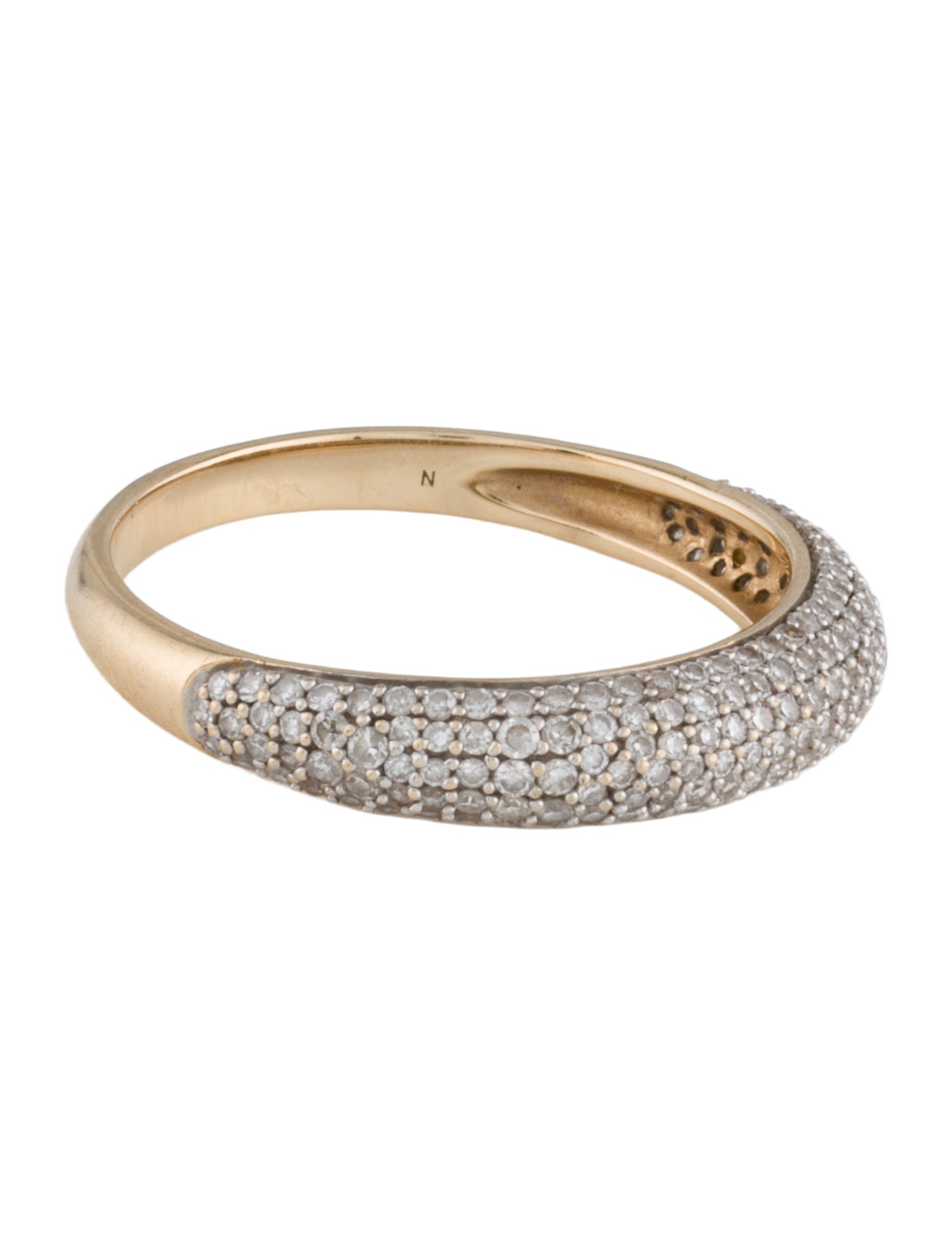 Mejuri 14K Diamond Thin Dôme Ring