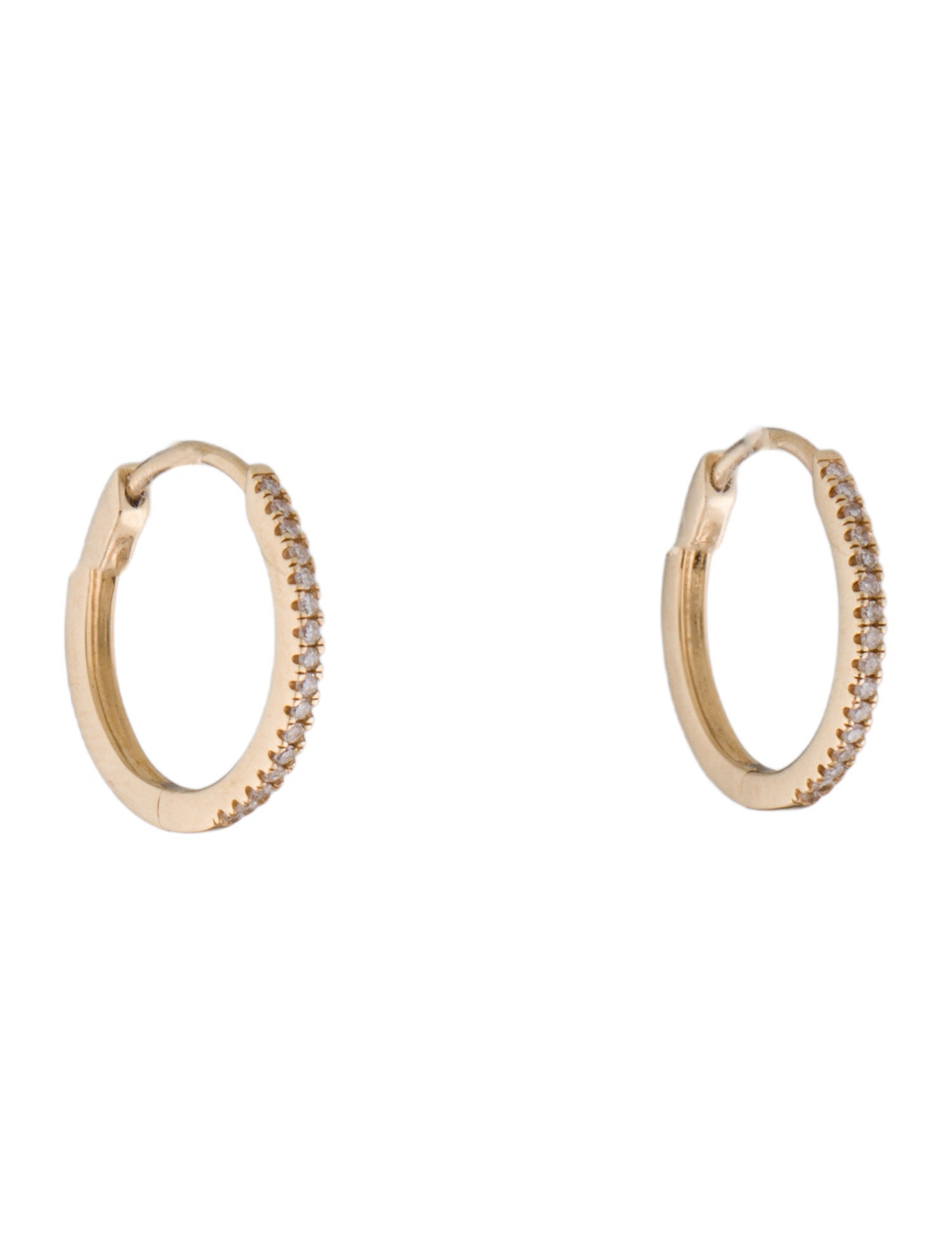 Mejuri 14K Diamond Hoop Earrings