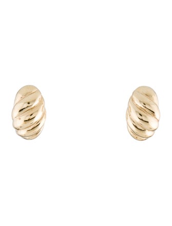 Mejuri Croissant Dome Half Hoop Earrings
