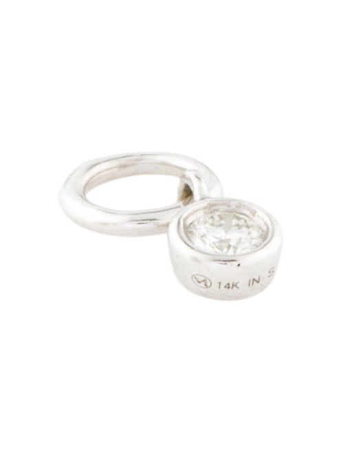 Mejuri 14K Diamond Mini Hoop Charm