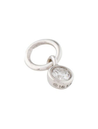 Mejuri 14K Diamond Mini Hoop Charm