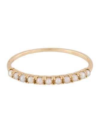 Mejuri 14K Pearl Half Eternity Ring