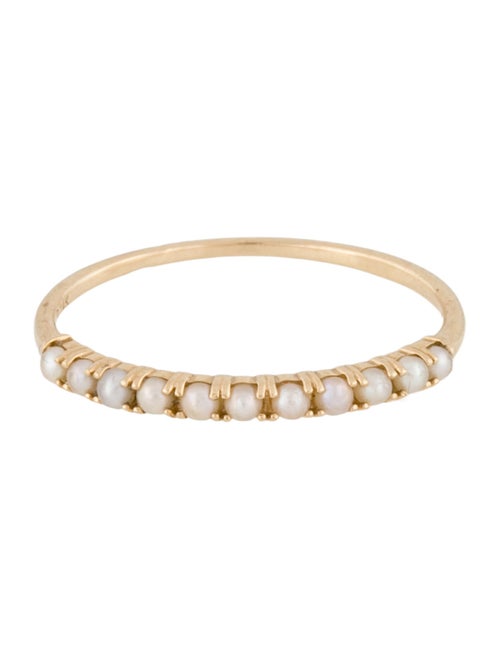 Mejuri 14K Pearl Half Eternity Ring