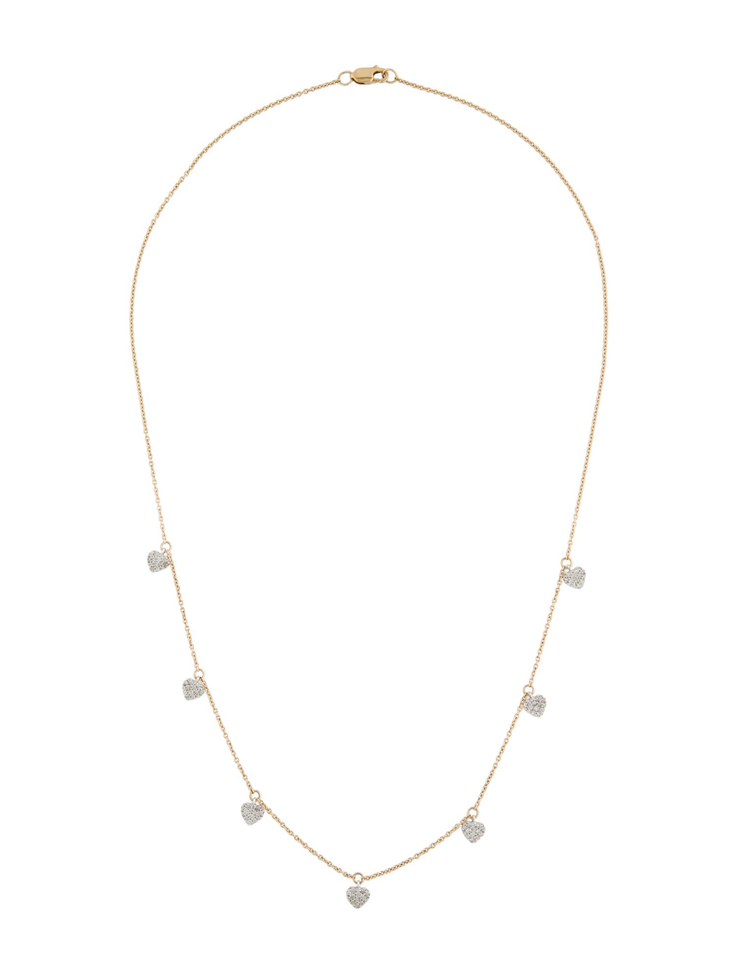 Mejuri Diamond Pave Heart Station Necklace