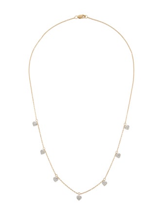 Mejuri Diamond Pave Heart Station Necklace