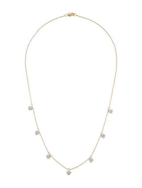 Mejuri Diamond Pave Heart Station Necklace