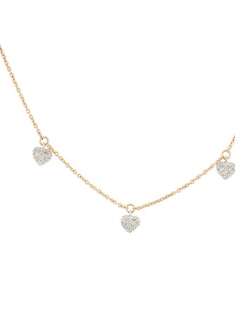 Mejuri Diamond Pave Heart Station Necklace