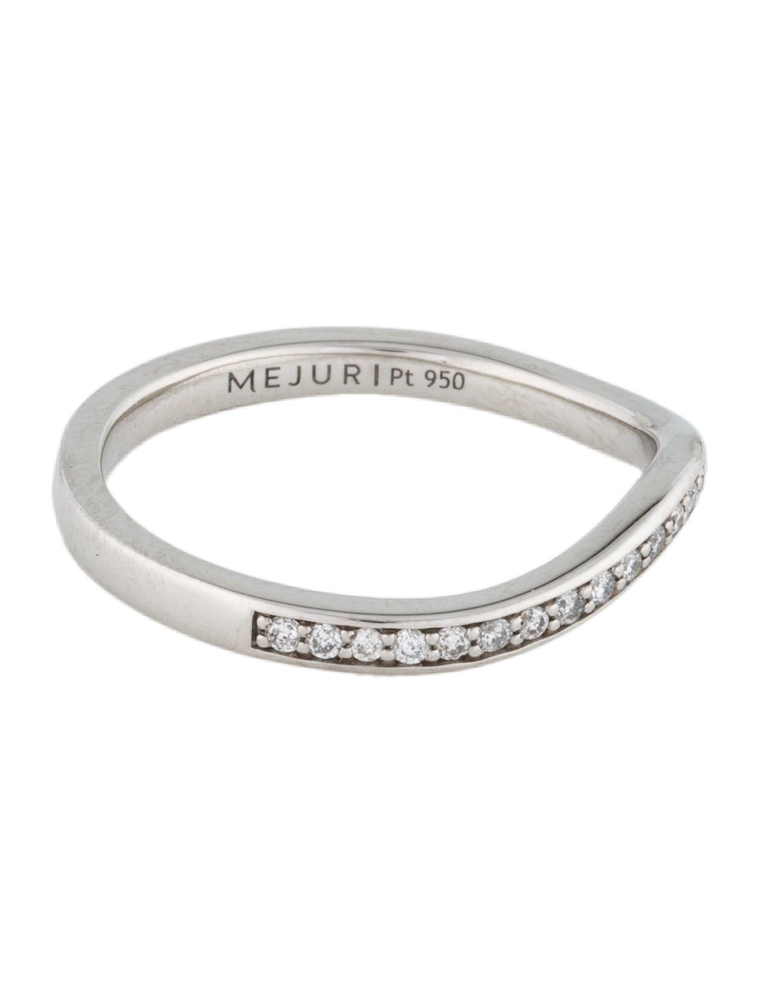 Mejuri Platinum Diamond Pavé Nesting Band