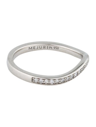 Mejuri Platinum Diamond Pavé Nesting Band